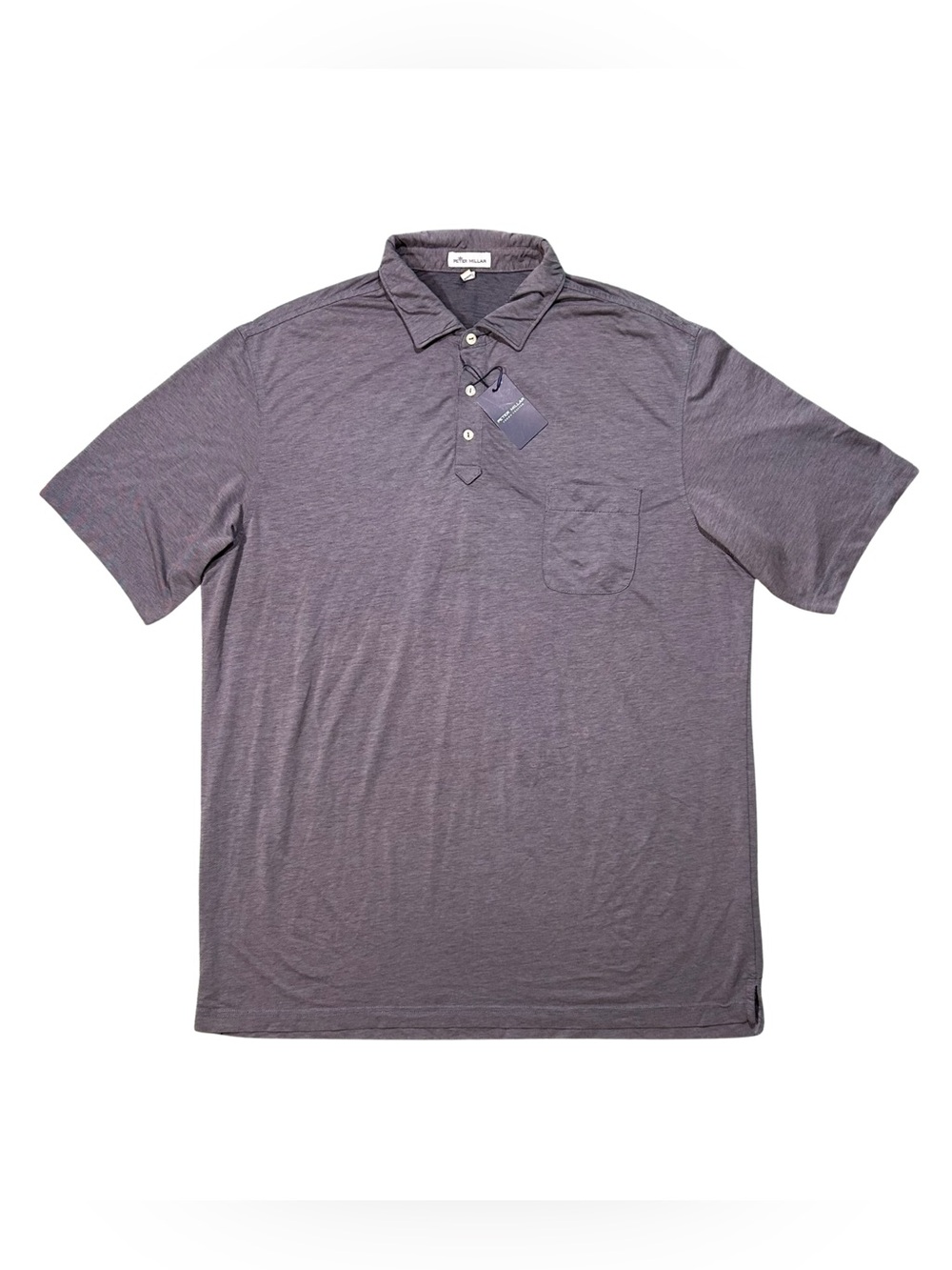 Peter Millar Iron Gray Clutch Cotton Blend Stretch Pique Polo Golf NWT/NWD XL